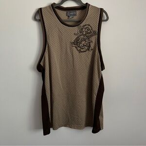 Ezekiel Jersey Brown Sleeveless Basketball Skateboarding Shirt Y2K-Size XL